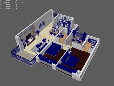 High details floorplan 3D model