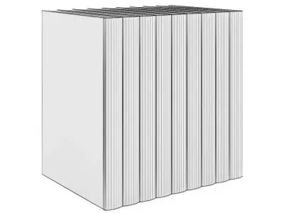 Books Set book stacks 3D model