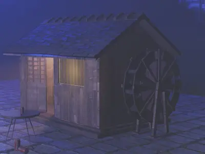 Hut Old House Low-poly 3D model