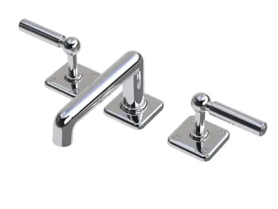 Waterworks Ludlow Faucet with Lever Handles 3D model
