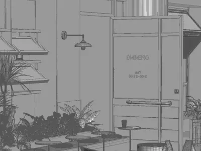 coffee shop 3D model