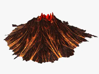 Volcano mountain 3D model