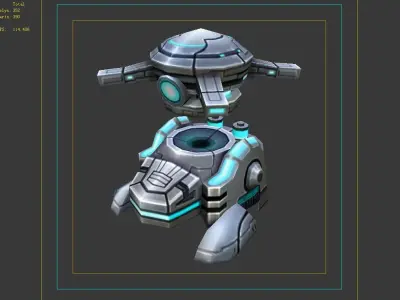 Rotating turret - frozen type 03 3D model