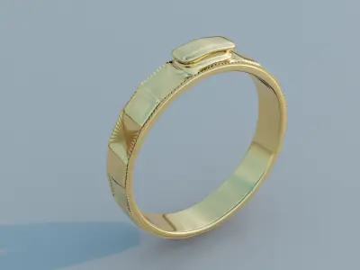 Elegant Gold Ring Model  Texture