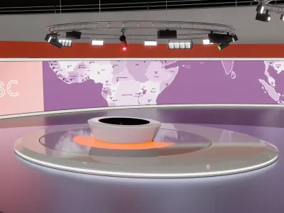 TV Studio News 3D model