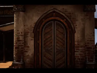 Desert Bazaar Low-poly 3D model