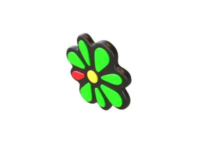 ICQ Logo v1 001 Free low-poly 3D model