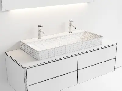 Duravit XSquare Vanity Unit Set 3 3D model