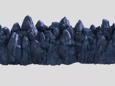 3d illustration - Cliff Stones 02 3D model