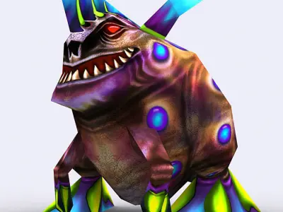 3DRT - Warbeast Monster - Jutt Low-poly 3D model