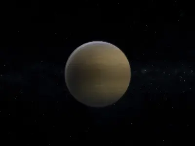Gas Giant Alien Planet 04 Low-poly 3D model