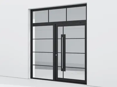 Aluminium door 222 3D model