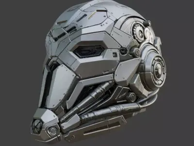 SciFi Helmet 3D model