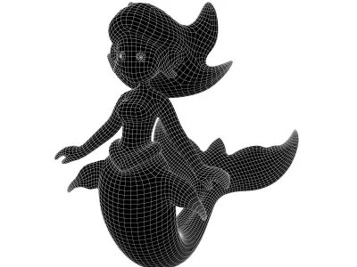 Mermaid Character v1 003 Low-poly 3D model