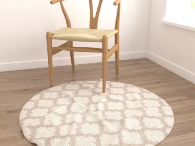 Round Rug Set 235 3D model