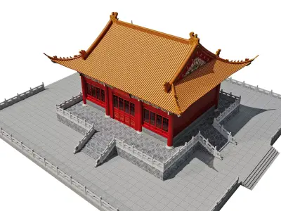 Ancient Temple Building 3D model