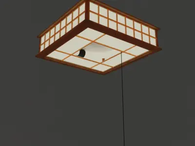 Japanese Hanging Lamp Free 3D model purchase