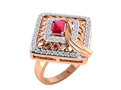  Women Ring Render 3dm STL MTL SLC JCD OBJ FBX Details 3D print model 25