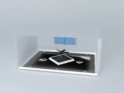 ceiling 3 cube with window Free 3D model