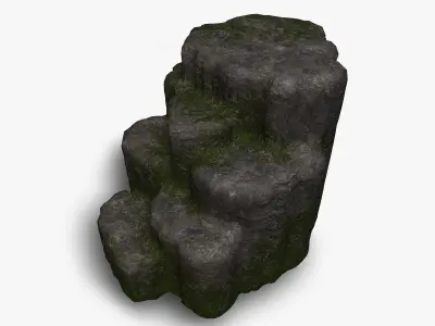 Cave Platform 1- 4 Combo - Moss 1 Low-poly 3D model