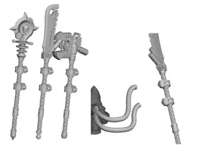 Dark Techno priests pack 3D print model