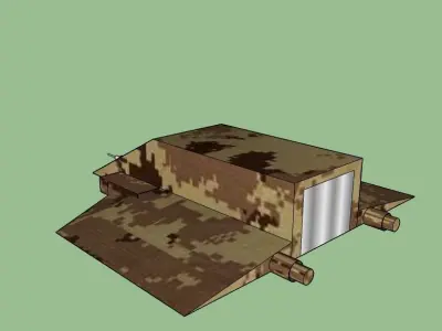 Low poly spaceship Free low-poly 3D model