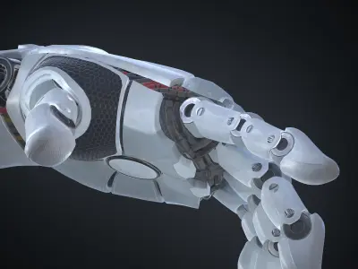 Sci-fi robotic hand 3D model