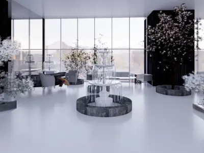 Revit Office building interior design 3D model