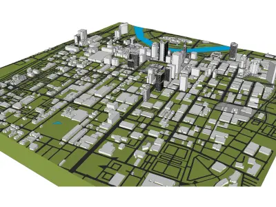Downtown Columbus Ohio 3D model