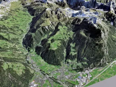 Mountain landscape Scharhorn Alps  3D model