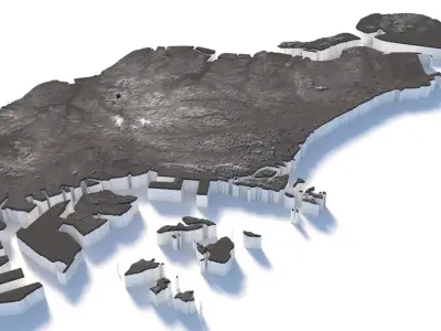 Singapore Terrain Country 3D model