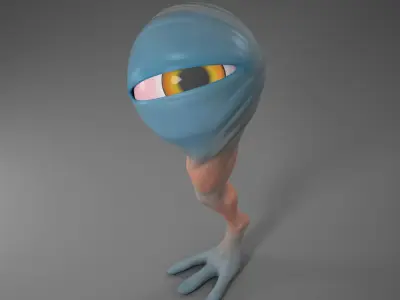Creature Cyclop Rigged  Low-poly 3D model