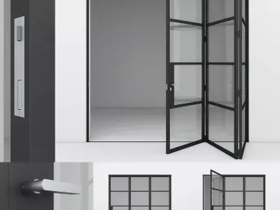 Aluminium door 8 3D model