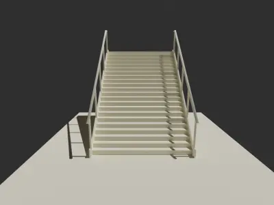 Subway Station Stairs 3D model