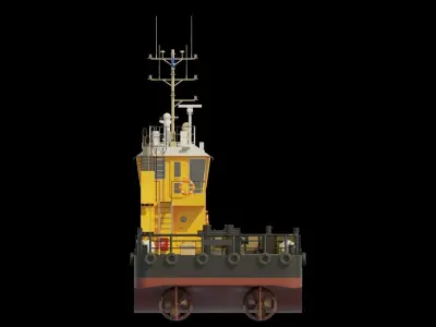 Workboats MultiCat 1908  Low-poly 3D model