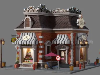 Cartoon House 10 3D model