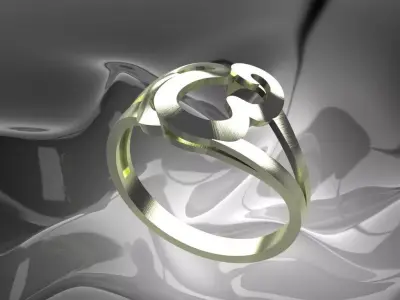 Plain Light Women Ring 3D print model
