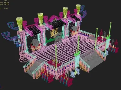 Game Gang Building - Martial Arts station 03 3D model