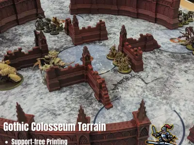 Gothic Colosseum Modular Terrain STL Set 3D print model