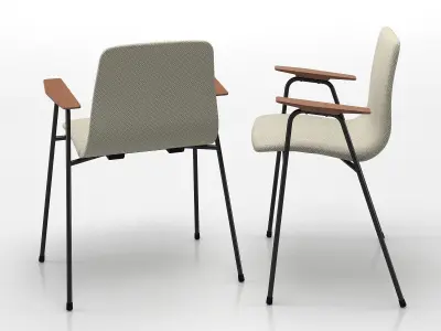 Papyrus Chairs Upholstered 3D model