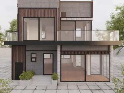 exterior villa 3D model