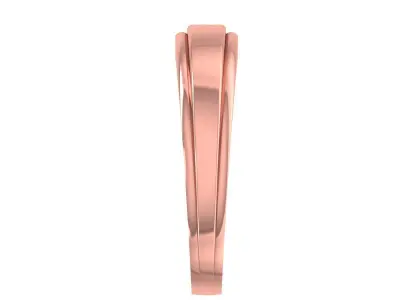 Solitaire Wedding Engagement Women Band Ring 3D print model 2