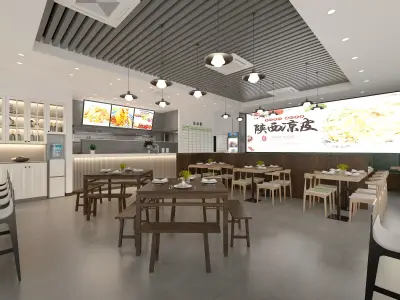 restaurant Low-poly 3D model