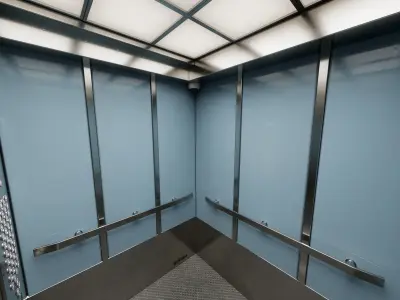 Real-time Elevator Cab Interior 02 Low-poly 3D model
