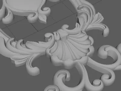 dekor golden ornate ornament 3D model purchase