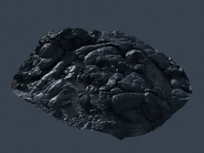 Lava Rock scan  Low-poly 3D model