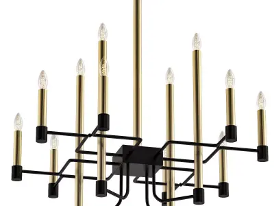lokki loki chandelier in gold 3D model
