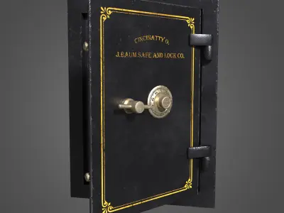 old safe Low-poly 3D model
