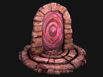 Portal Teleport to Hell Horrible Infernofor Unreal and Unity  Low-poly 3D model