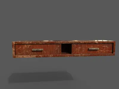 Old Modern Furniture 3D Model Terror Low-poly 3D model 13